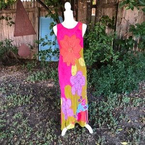 Rene Derby Floral Dress & Scarf